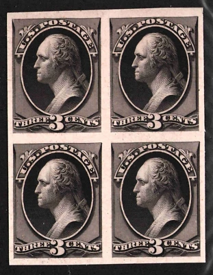 US Atlanta Proof Plate Block of 4 158TC4a, India on Card - MNH XF - Image 1 of 3