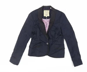 Jack Wills Womens Blue Jacket Blazer Size 10 Button - Picture 1 of 10