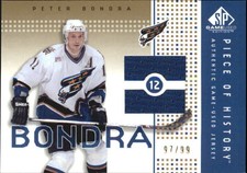 2002-03 SP Game Used Piece of History Gold #PHBO Peter Bondra /99