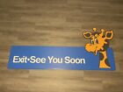 VTG Plastic Double Sided Large Toys R Us Exit See You Soon Sign 6’ Long