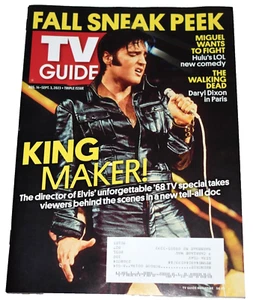 TV GUIDE ~ FALL SNEAK PEEK ~ ELVIS PRESLEY, KING MAKER on COVER ~ AUG-SEP 2023 - Picture 1 of 3
