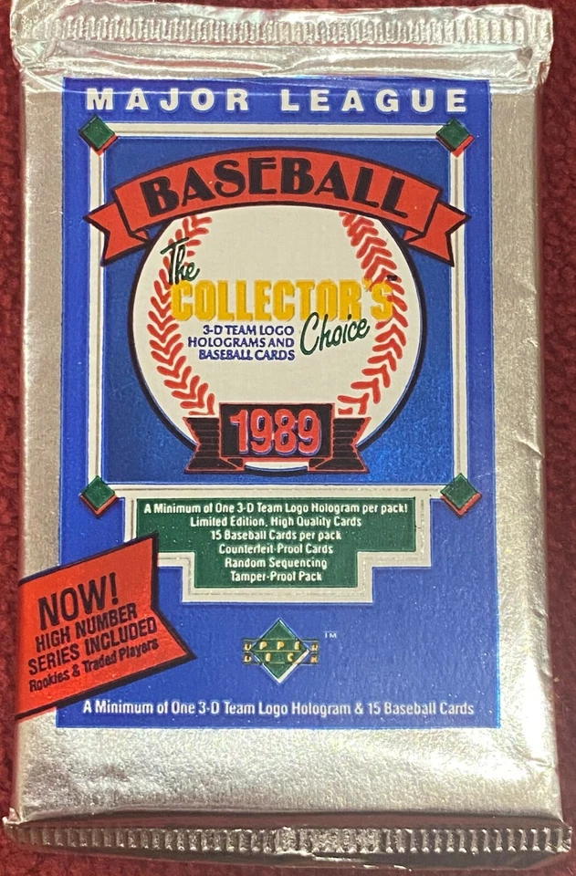 1989 UD KEN GRIFFEY JR 1993 DEREK JETER ROOKIE BASEBALL CARD UNOPENED PACKS - Imagem 1 de 1