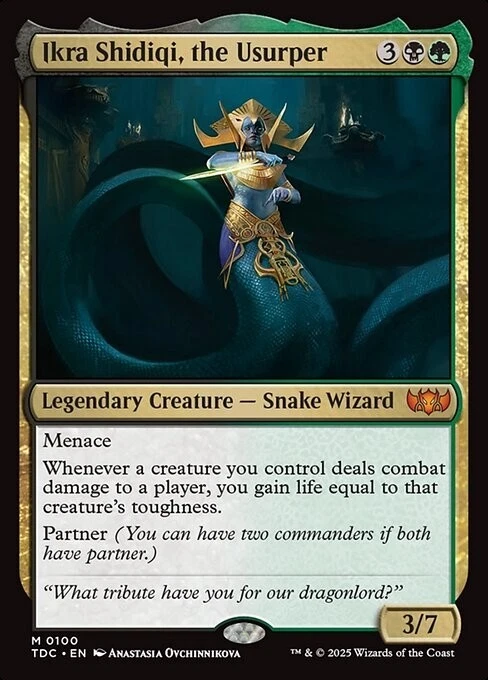 *MtG: 2x IKRA SHIDIQI, THE USURPER - Commander Tarkir: Dragonstorm Mythic* - Bild 1 von 1
