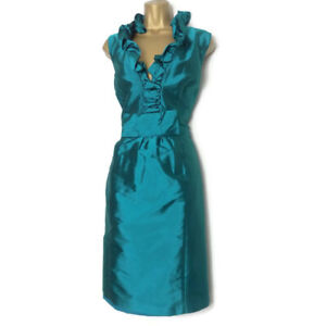 ALFRED SUNG Dress Size 14 Wedding Teal Gown Cocktail designer NEW WITH TAGS UK