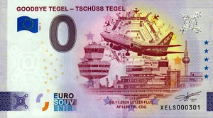 Null Euro Schein - 0 Euro Souvenir - Goodbye Tegel - Tschüss Tegel 2025-6 - Bild 1 von 1