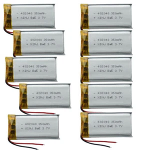 Venta al por mayor 10 piezas Batería Li 3.7V 350mAh 402040 Para GPS Bluetooth Altavoz Auriculares - Imagen 1 de 3