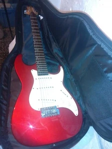 Fender Samick Greg Bennett Malibu Design MB-1/MR Six String Red Guitar Soft Case - Picture 1 of 21