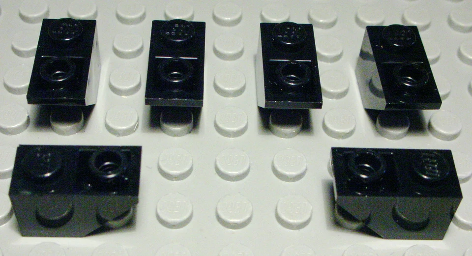 Lego Stein schräg negativ 1x2 Schwarz 6 Stück                               - Bild 1 von 1
