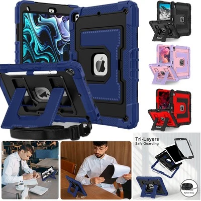 Shockproof Stand Case Cover For iPad 7/ 8th 9th 10th Generation W/Shoulder Strap - Image 1 of 4