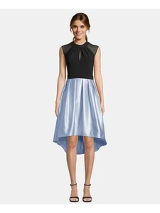 BETSY & ADAM Womens Light Blue Silk Cap Sleeve Keyhole Midi Party Hi-Lo Dress 8 - Picture 1 of 4