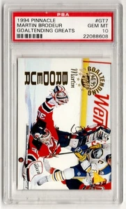 PSA 10 Martin Brodeur 1994 Pinnacle Goaltending Greats #GT7, Pop 2, NJ Devils - Picture 1 of 2