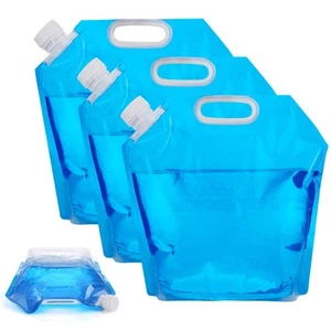 Collapsible Water Container Bag, 1.3Gal BPA Free Water Storage Bladder, Outdo... - Picture 1 of 6
