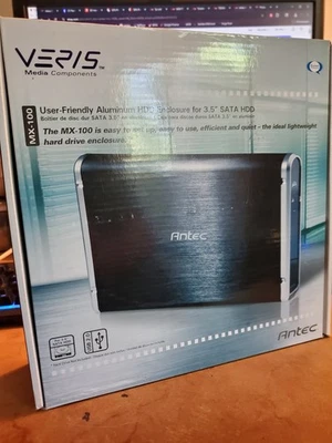 Caja de aluminio USB de 3,5 pulgadas Antec Components MX-100 DISCO DURO SATA Foto 1 de 2