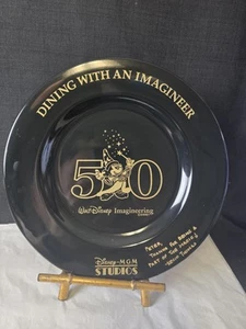 Disney MGM Studios Dining With An Imagineer WDI Signed Kevin Thomas Plate - Picture 1 of 7
