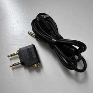 Genuine Beats By Dr Dre / Monster 3.5mm Jack Aux Audio Cable + Airplane Adapter - Picture 1 of 4