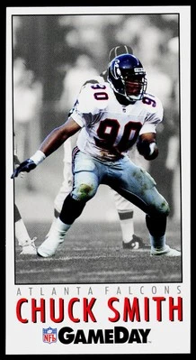 Chuck Smith, 1992 GameDay, #120, Atlanta Falcons, RC - Image 1 of 2