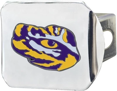 LSU Tigers Hitch Cover Solid Metal with Raised Color Metal Emblem 2" Square... - Image 1 of 4