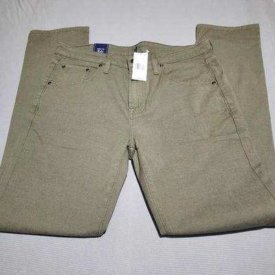 Pantalones de Jean Johnnie-O Atlas Ligeros Elastizados 5 Bolsillos Verde Bosque Talla 34x32 Foto 1 de 4