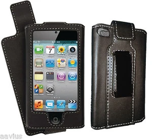 Faux Leather Protective Belt Clip Case for iPod Touch 4G 4th Gen 64GB 32GB 16GB - Picture 1 of 4