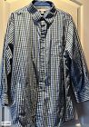 Casual Shirt-Blue, Green, & Black Multicolored Check-19 inch neck-33/4 Sleeve