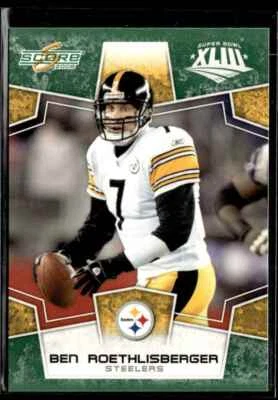 2008 Score Super Bowl XLIII Green Ben Roethlisberger PR=500 Pittsburgh Steelers - Image 1 of 2