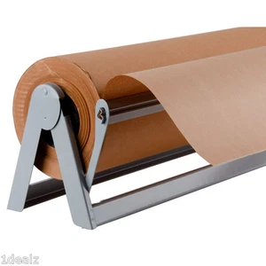 Dispensador cortador de papel de 24" para envoltura de regalo de carnicero y papel rollo Kraft + reembolso - Imagen 1 de 3