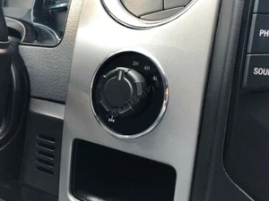 Fits Ford F150 2008-2014 Chrom Ring für Lichtschalter Aluminium poliert -3x Ring - Bild 1 von 9