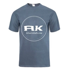 Camiseta manga corta Atlantic Knife AK X-Large XL azul-gris logotipo 322 - Imagen 1 de 2