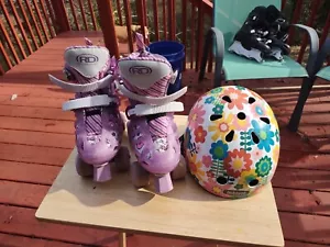 Used Derby 54mm Kids Girls Beginner L (3-6) with Small nutcase helmet - Picture 1 of 19