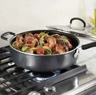 Used T-Fal Non-Stick 5.5 Quart Deep Saute Pan With Glass Lid