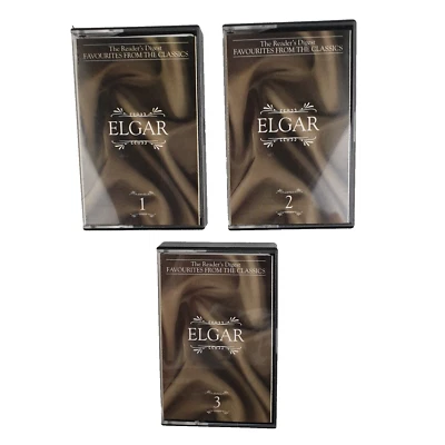 Sir Edward Elgar - Elgar Box Set Cassette Tapes x 3, 1993, Classical, 48 Tracks - Image 1 of 4