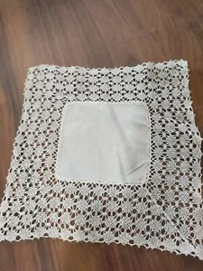 ANTIGUO PAÑUELO ENCAJE BOLILLOS - Imagen 1 de 3