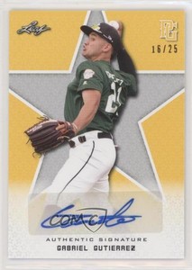 2020 Leaf Perfect Game National Showcase Yellow /25 Gabriel Gutierrez Auto