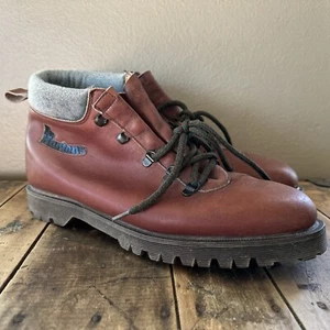 Vtg Dr Martens Leather Shoes High Top Boots Brown Mens 10 Air Cushion England - Picture 1 of 7