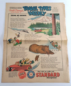 Vintage Walt Disneys Travel Tykes Weekly No 15 1939 Newspaper Standard Oil