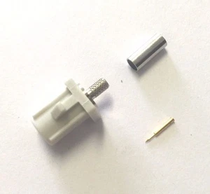 5 piezas FAKRA SMB Enchufe Macho Código Blanco B Automotriz RF Conector Coaxial RG174 LMR100 - Imagen 1 de 4