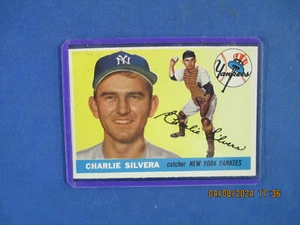 Charlie Silvera 1955 Topps Baseball Hi # 188 nuevo como paquete - Imagen 1 de 2