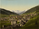 Davos-Platz mit Tinzenhorn, Sommeransicht. PZ vintage photochromie, photochrom