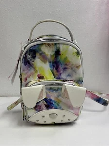 Betsey Johnson Kitsch Mini Floral Patent Backpack French Bull Dog BM20740 NWT - Picture 1 of 15