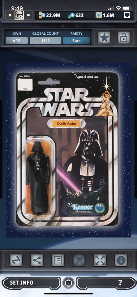 Topps Star Wars Digital Card Trader Vader Hasbro/Kenner Action Figure Award - Image 1 of 1