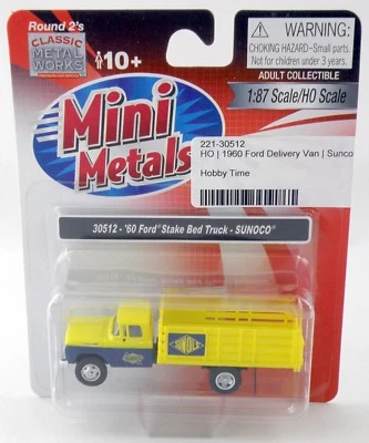 HO Scale 1960 Ford Stake Bed Truck - SUNOCO - Mini Metals #30512 - Image 1 of 2