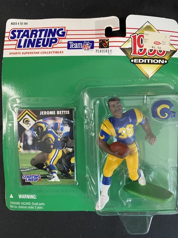1995 Starting Lineup NFL Jerome Bettis Los Angeles Rams Collector's Figure - NEW Cover