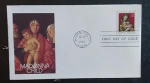 CHRISTMAS MADONNA & CHILD FLORENTINE 1998 FDC FLEETWOOD CACHET VF UNADDR - Picture 1 of 2