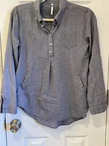 Túnica Moonlight para mujer azul Chambray con bolsillos talla grande - Imagen 1 de 9