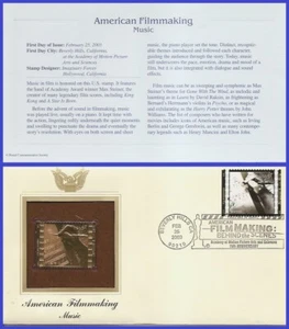 USA1 #3772d U/A GOLDEN REPLICA FDC   American Filmmaking Music - Picture 1 of 1