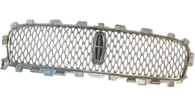 DAMAGED!! 2017-2020 LINCOLN CONTINENTAL FRONT BUMPER RADIATOR GRILLE SILVER OEM - Image 1 of 4