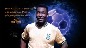 Pele Fußball / Football Legend Tribute Poster Druck 19x12,5 cm - Bild 1 von 1