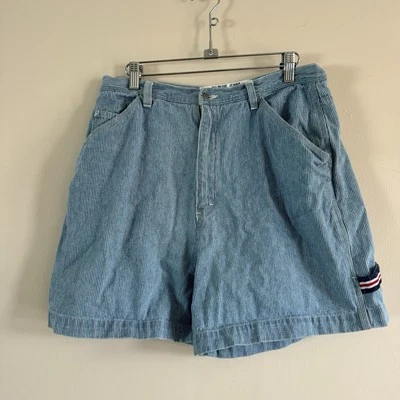 90’s Gloria Vanderbilt Shorts Railroad Stripe Cotton Vintage Size 14 - Image 1 of 4