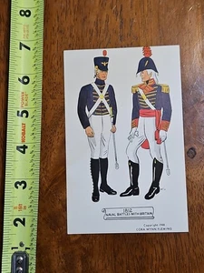 POSTCARD MILITARY MARINE UNIFORM CORA WYNN FLEMING 1944 1812 BATTLES BRITAIN - Picture 1 of 2