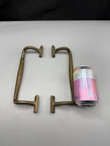 Antique Pair Bronze Shop Door handles Old Door Pull Handles 1920s/30 Nice Colour - Picture 1 of 10
